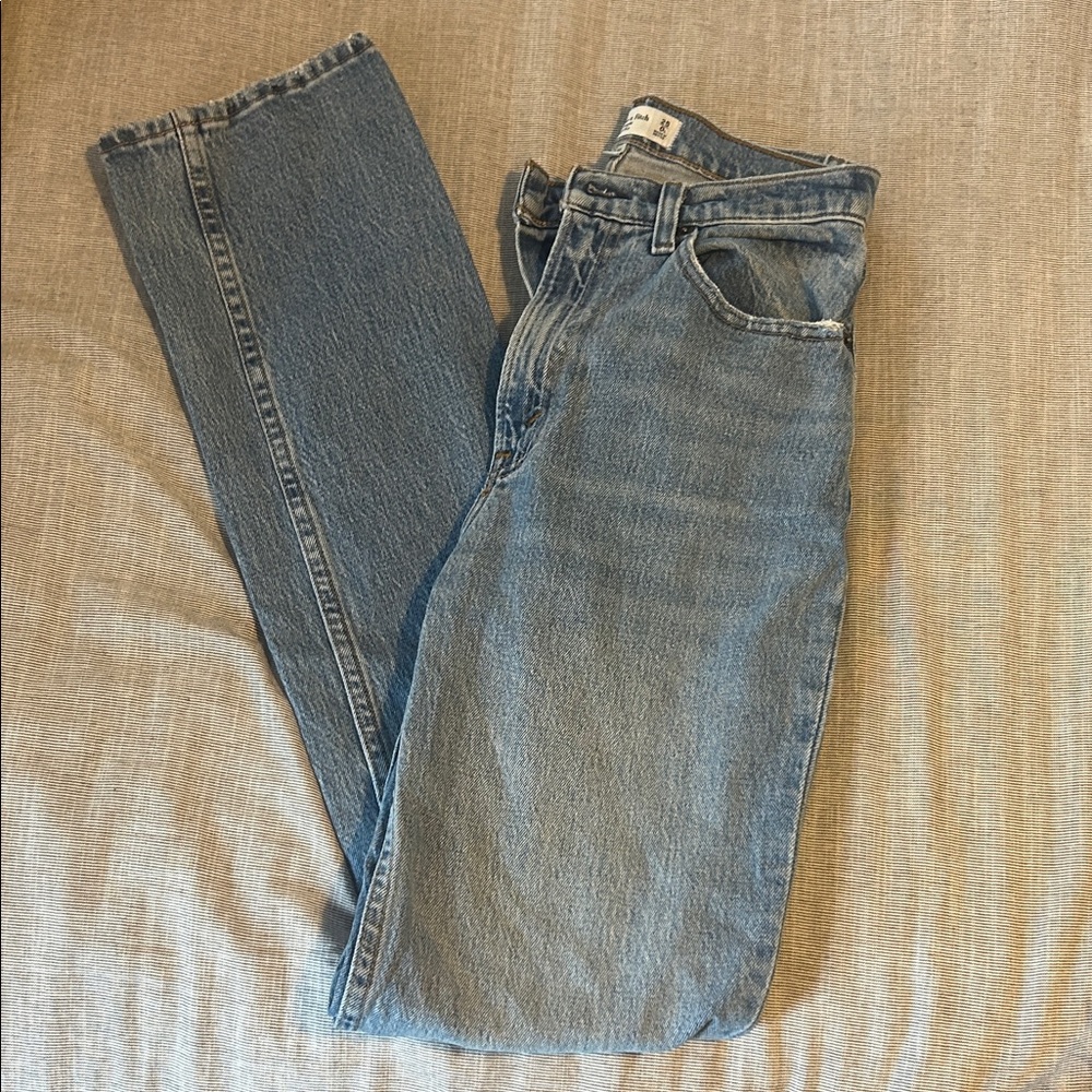 Abercrombie 90’s straight ultra high rise jeans curve love